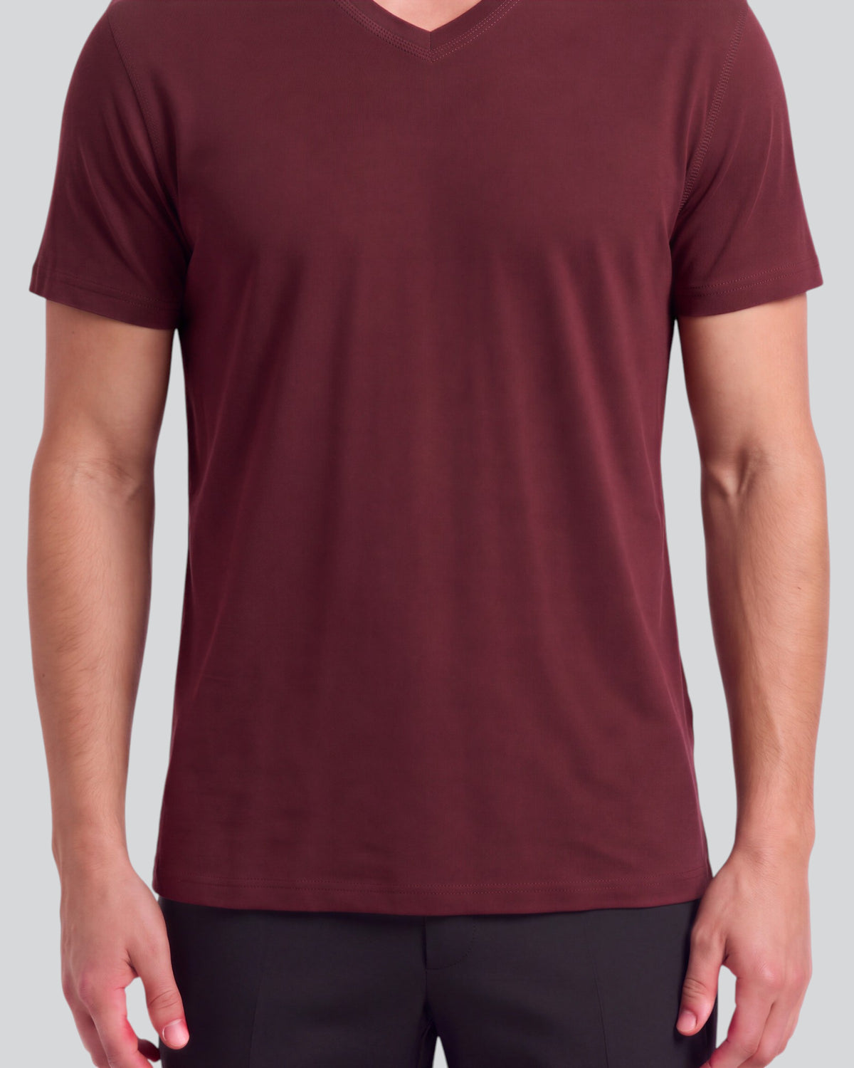 VICTOR PORT MEN'S EXTRA-FINE MERINO V-NECK TEE