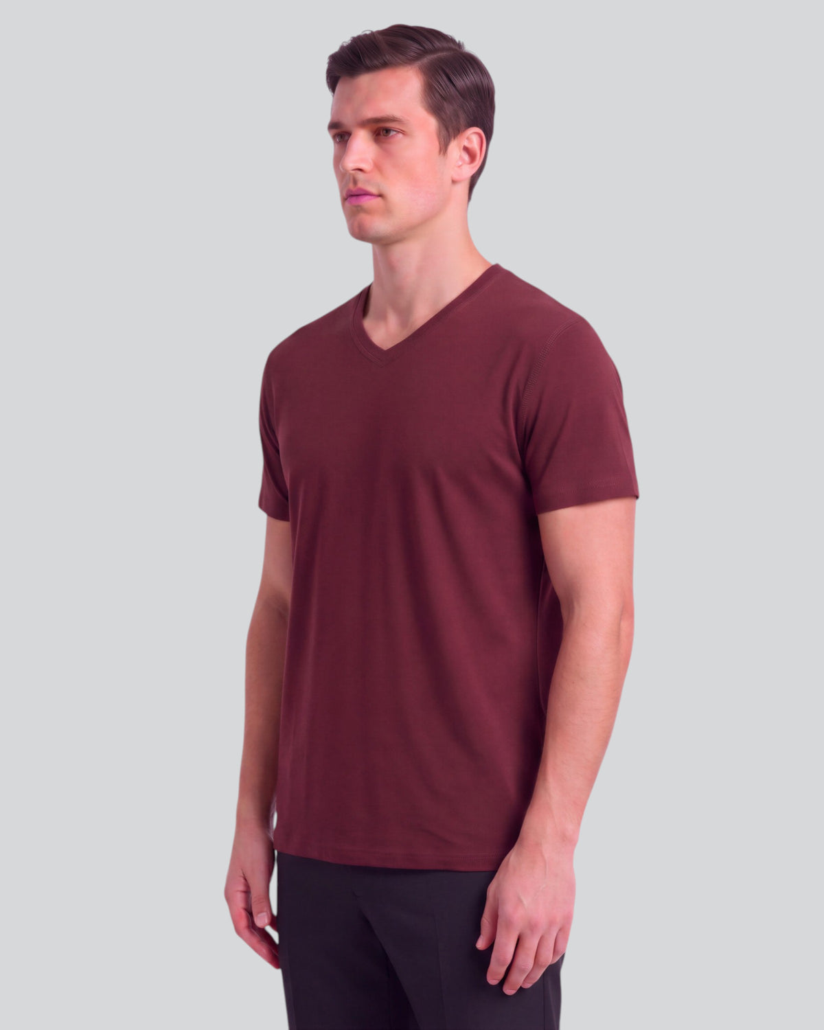 VICTOR PORT MEN'S EXTRA-FINE MERINO V-NECK TEE