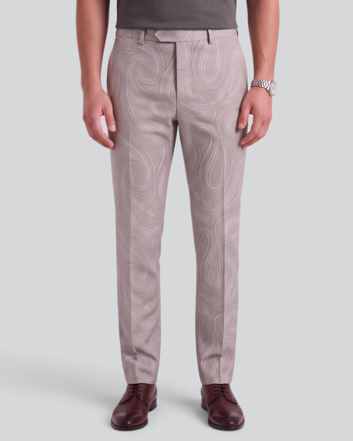 CASPIAN MOUNTAIN PAISLEY CEMENT MEN'S STRETCH COTTON CHINO PANT