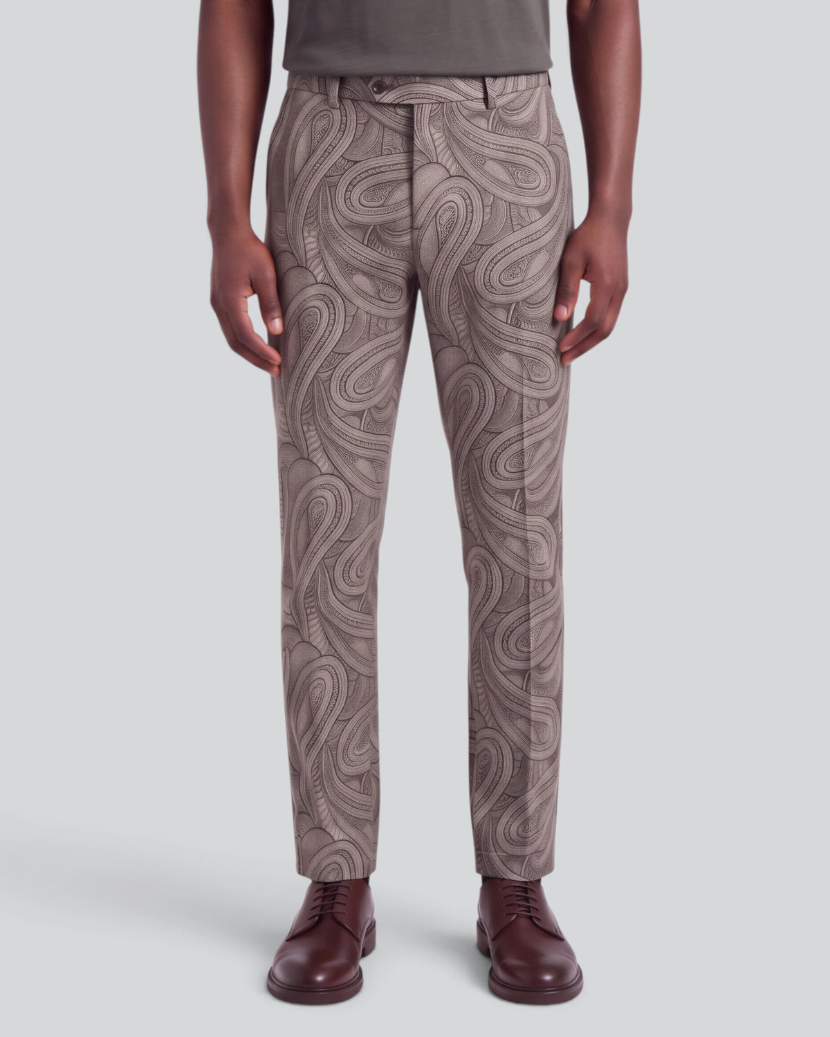 CASPIAN MOUNTAIN PAISLEY SAGE MEN'S STRETCH COTTON CHINO PANT