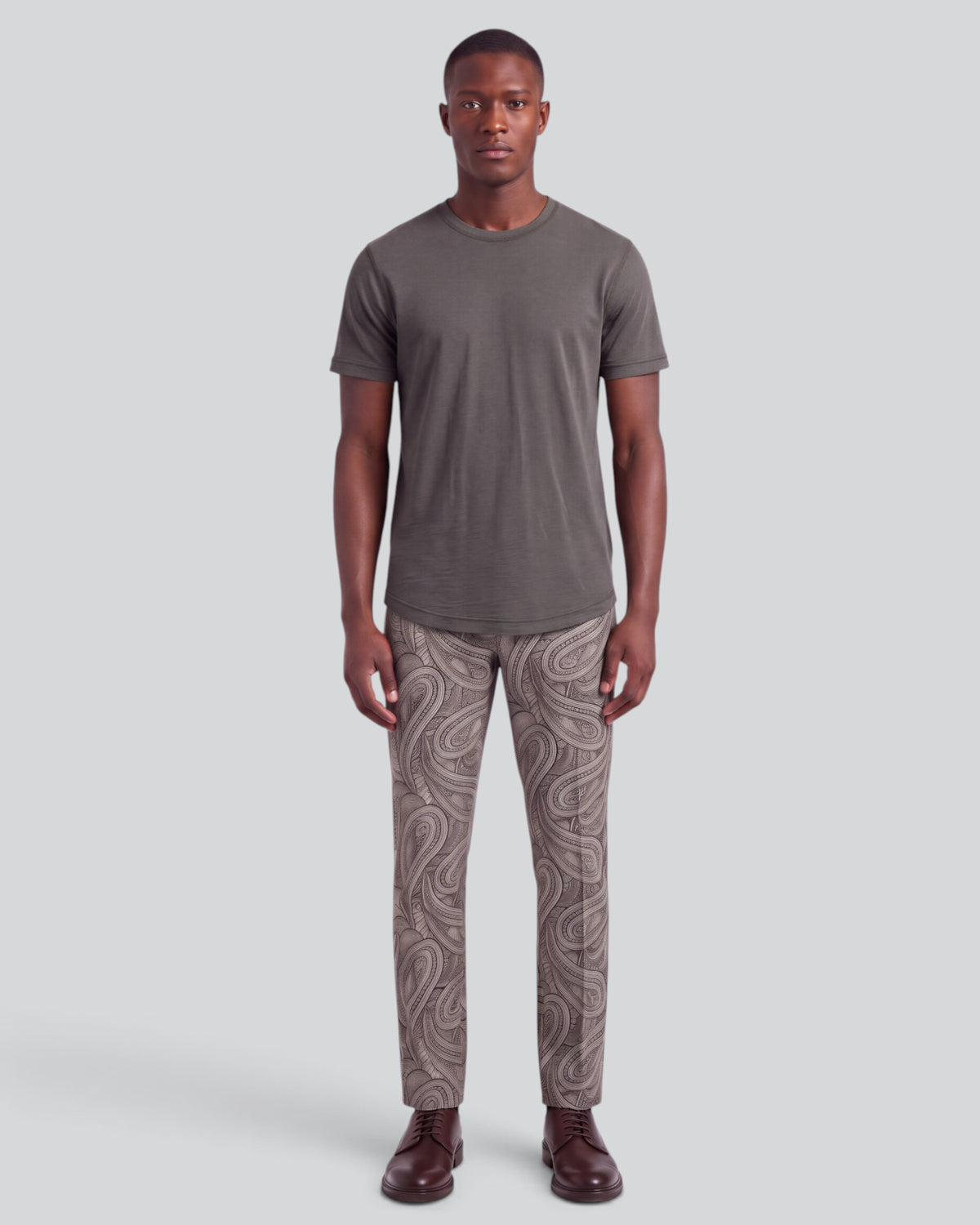 CASPIAN MOUNTAIN PAISLEY SAGE MEN'S STRETCH COTTON CHINO PANT