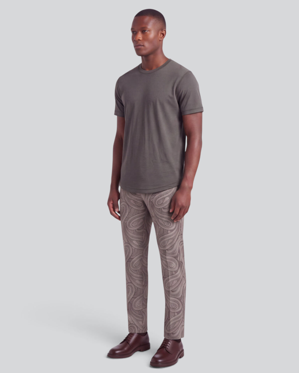 CASPIAN MOUNTAIN PAISLEY SAGE MEN'S STRETCH COTTON CHINO PANT