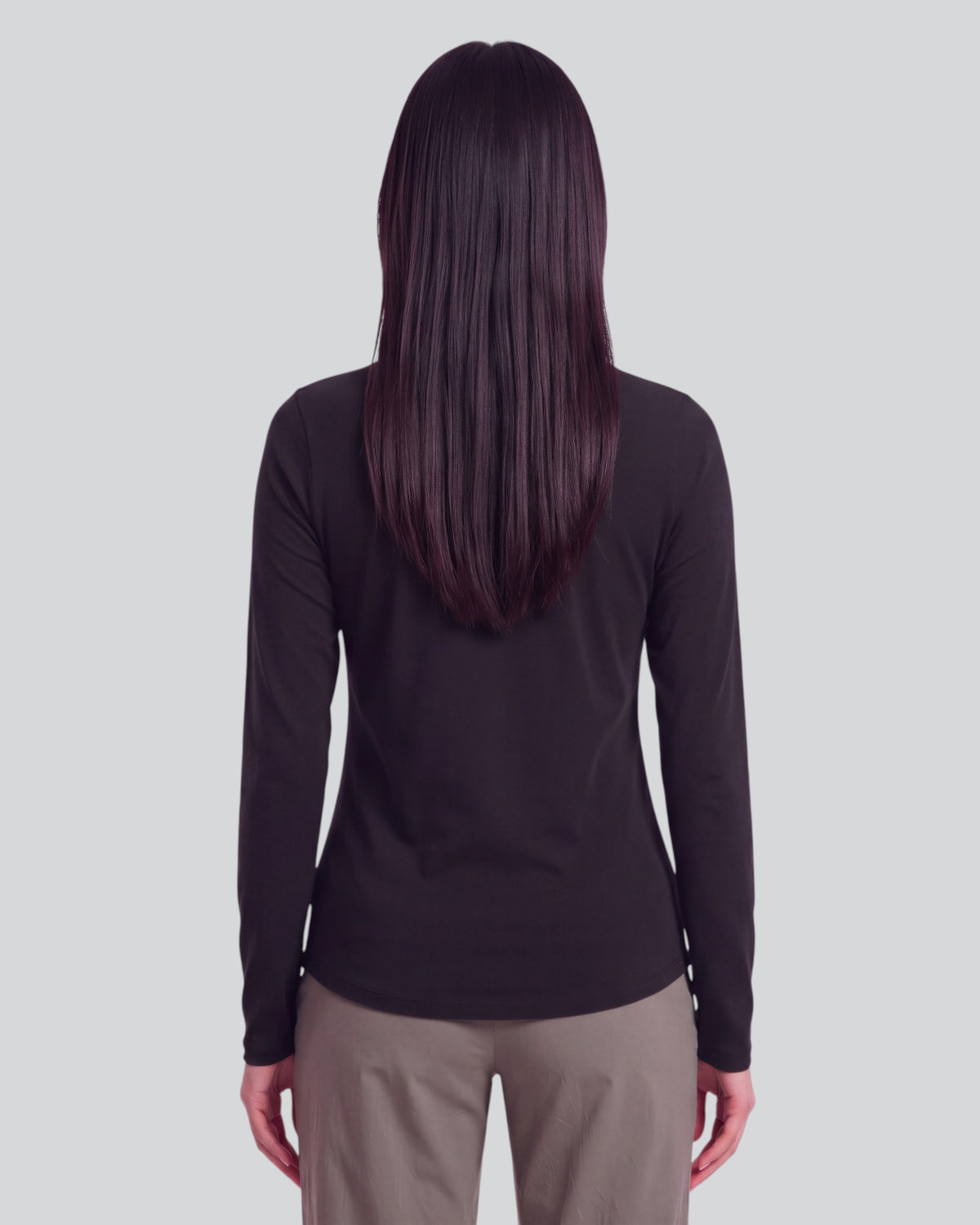 BEATRICE BLACK WOMEN'S LYOCELL STRETCH CREW-NECK TOP