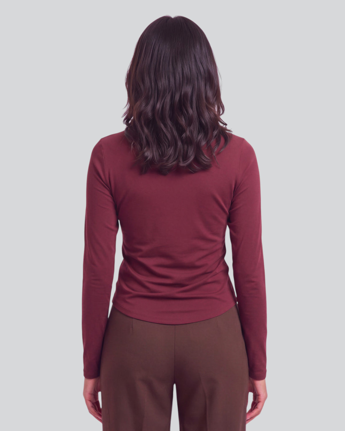 BEATRICE PORT WOMEN'S LYOCELL STRETCH CREW-NECK TOP