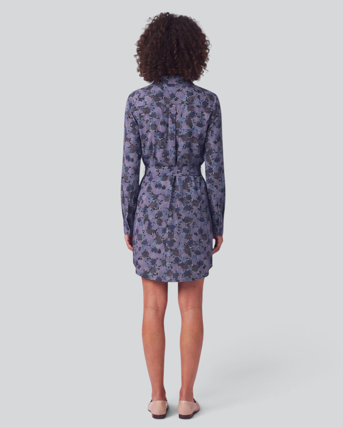 DOT TERNBERG FLORAL BROWNIE WOMEN'S LYOCELL STRETCH SHIRT DRESS