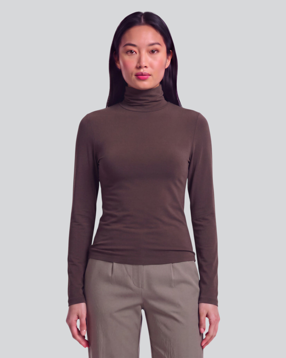 KATE BROWNIE WOMEN'S LYOCELL STRETCH TURTLENECK