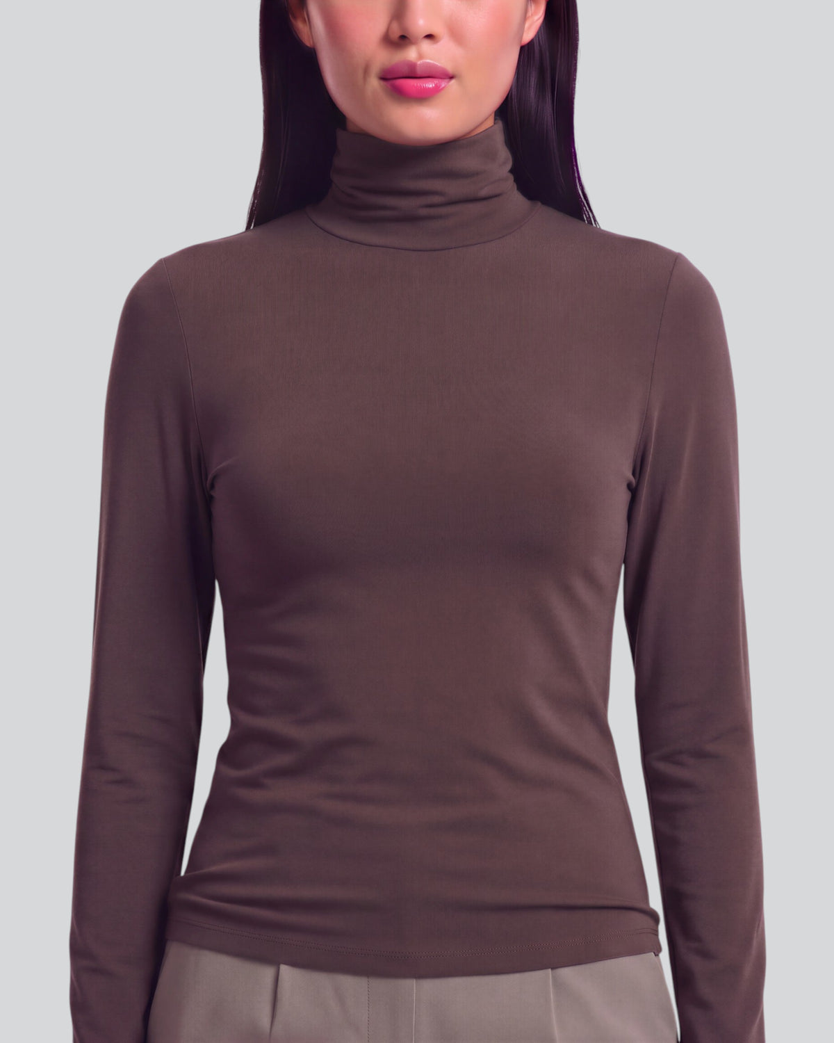 KATE BROWNIE WOMEN'S LYOCELL STRETCH TURTLENECK