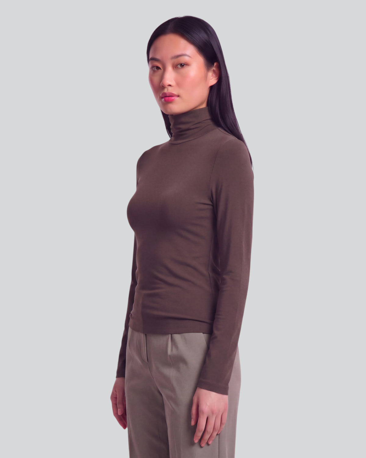 KATE BROWNIE WOMEN'S LYOCELL STRETCH TURTLENECK