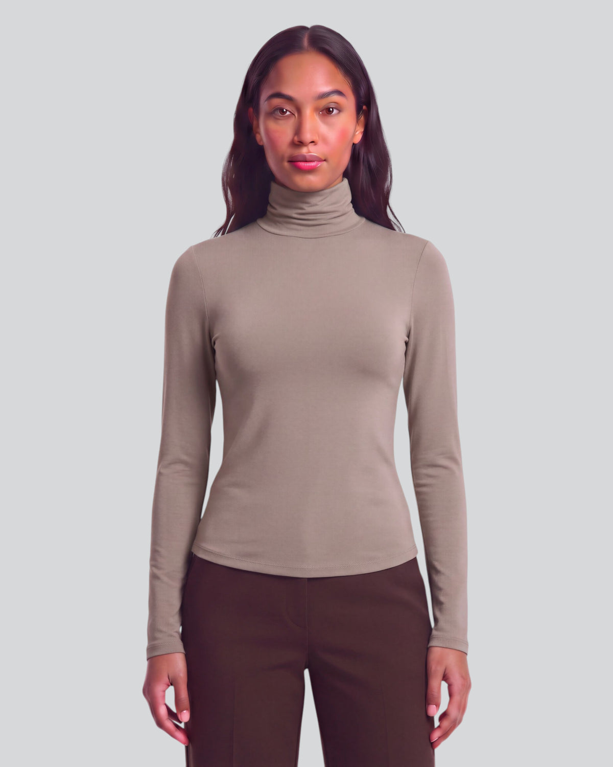 KATE SAGE WOMEN'S LYOCELL STRETCH TURTLENECK