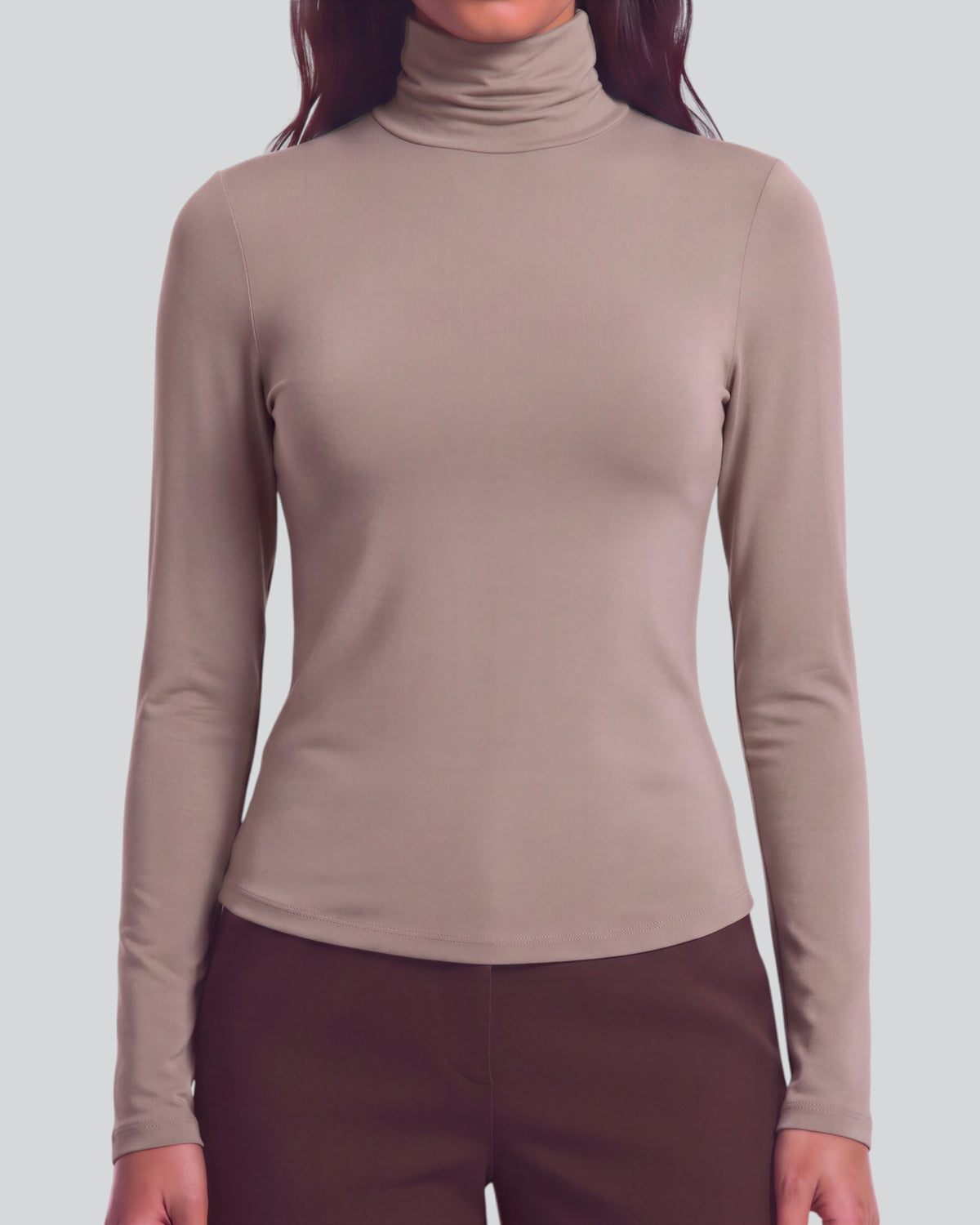 KATE SAGE WOMEN'S LYOCELL STRETCH TURTLENECK
