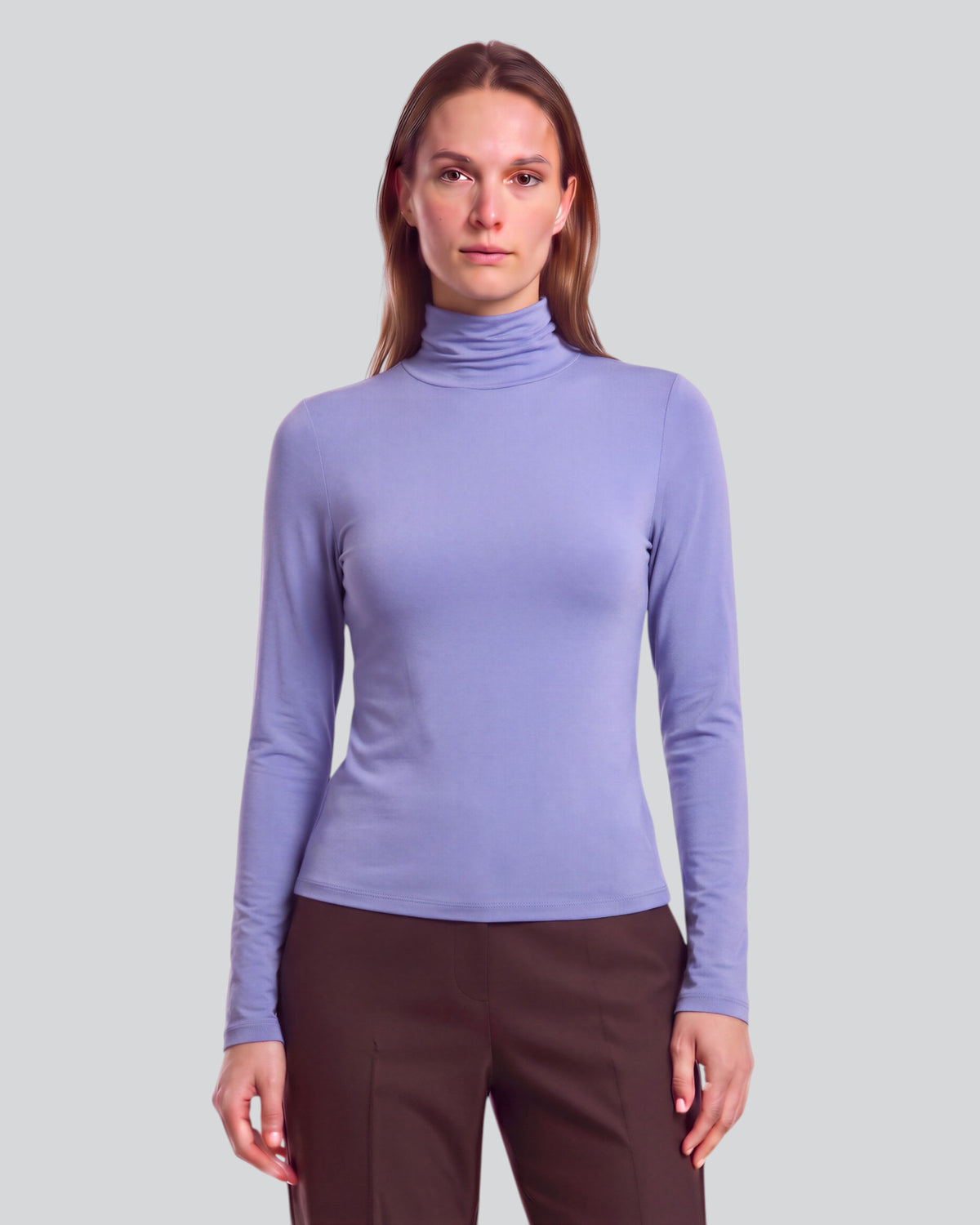 KATE DAWN BLUE WOMEN'S LYOCELL STRETCH TURTLENECK