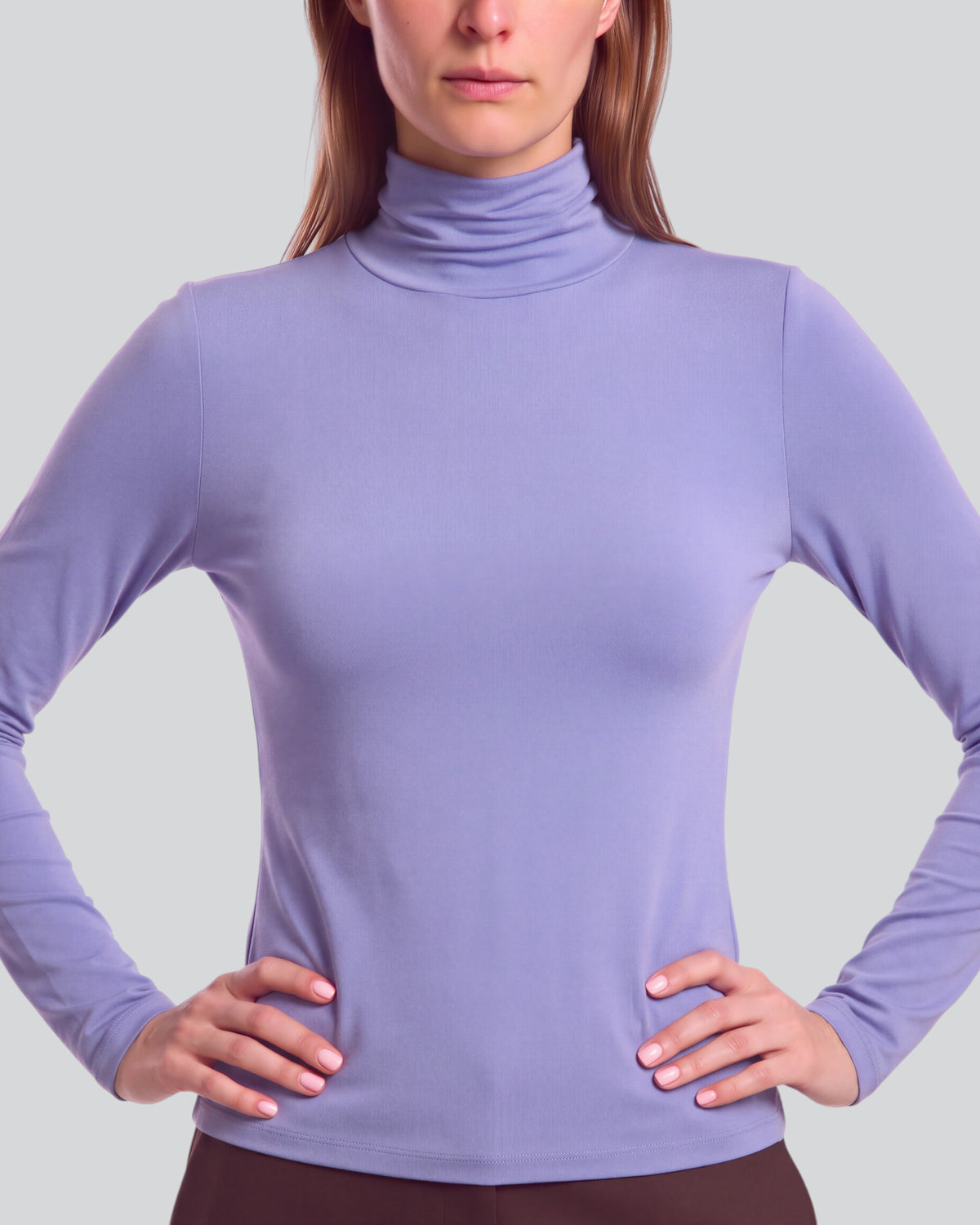 KATE DAWN BLUE WOMEN'S LYOCELL STRETCH TURTLENECK