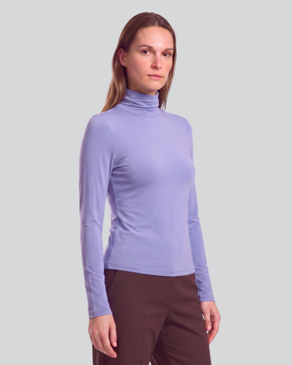 KATE DAWN BLUE WOMEN'S LYOCELL STRETCH TURTLENECK