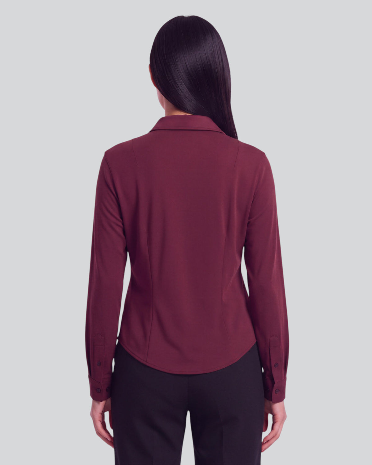 STEPHANIE PORT WOMEN'S LYOCELL STRETCH LONG-SLEEVE SHIRT