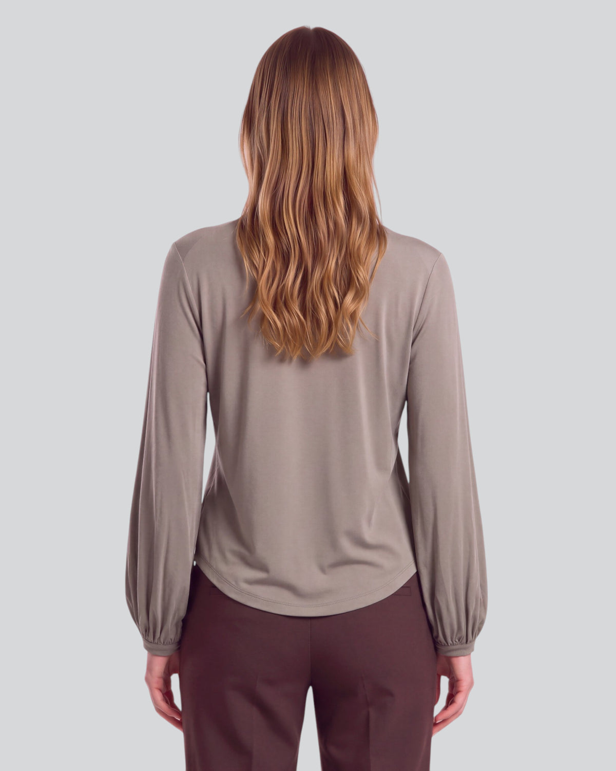 VAL SAGE WOMEN'S LYOCELL STRETCH V-NECK TOP