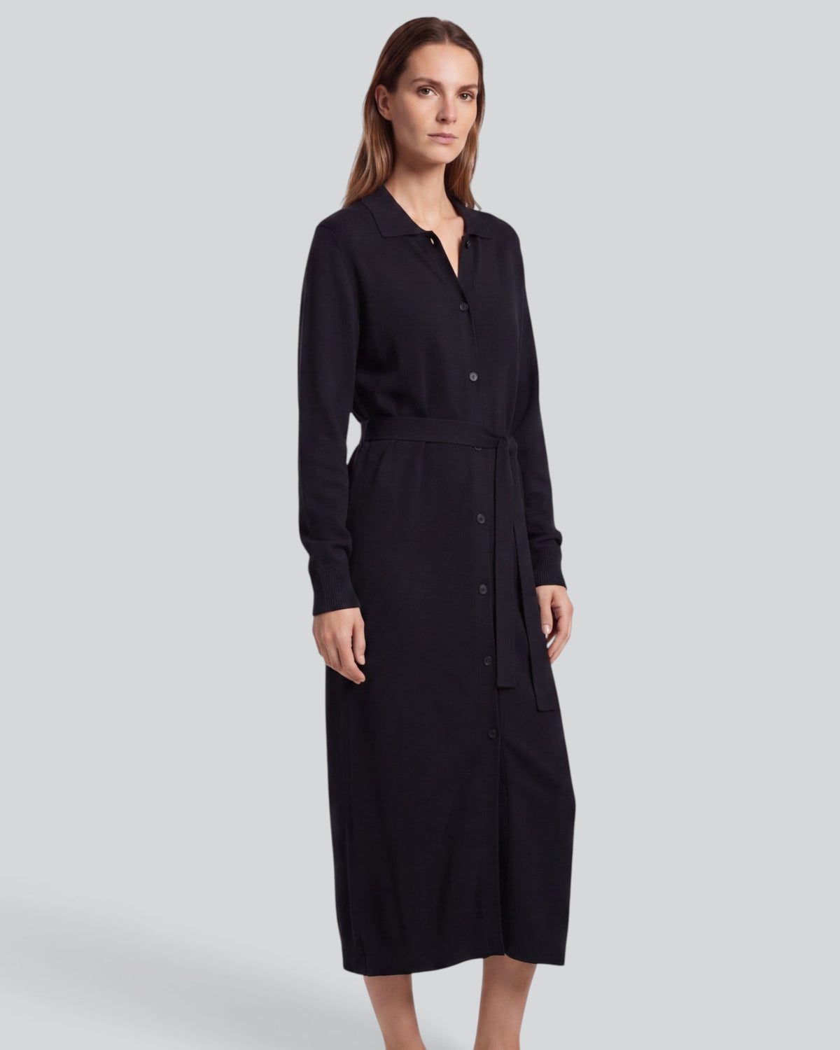 CARDI BLACK WOMEN'S LONG MERINO BLEND CARDIGAN