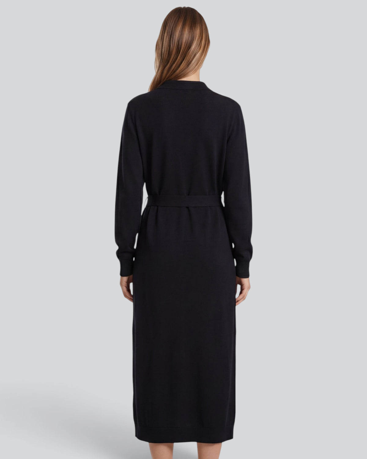 CARDI BLACK WOMEN'S LONG MERINO BLEND CARDIGAN