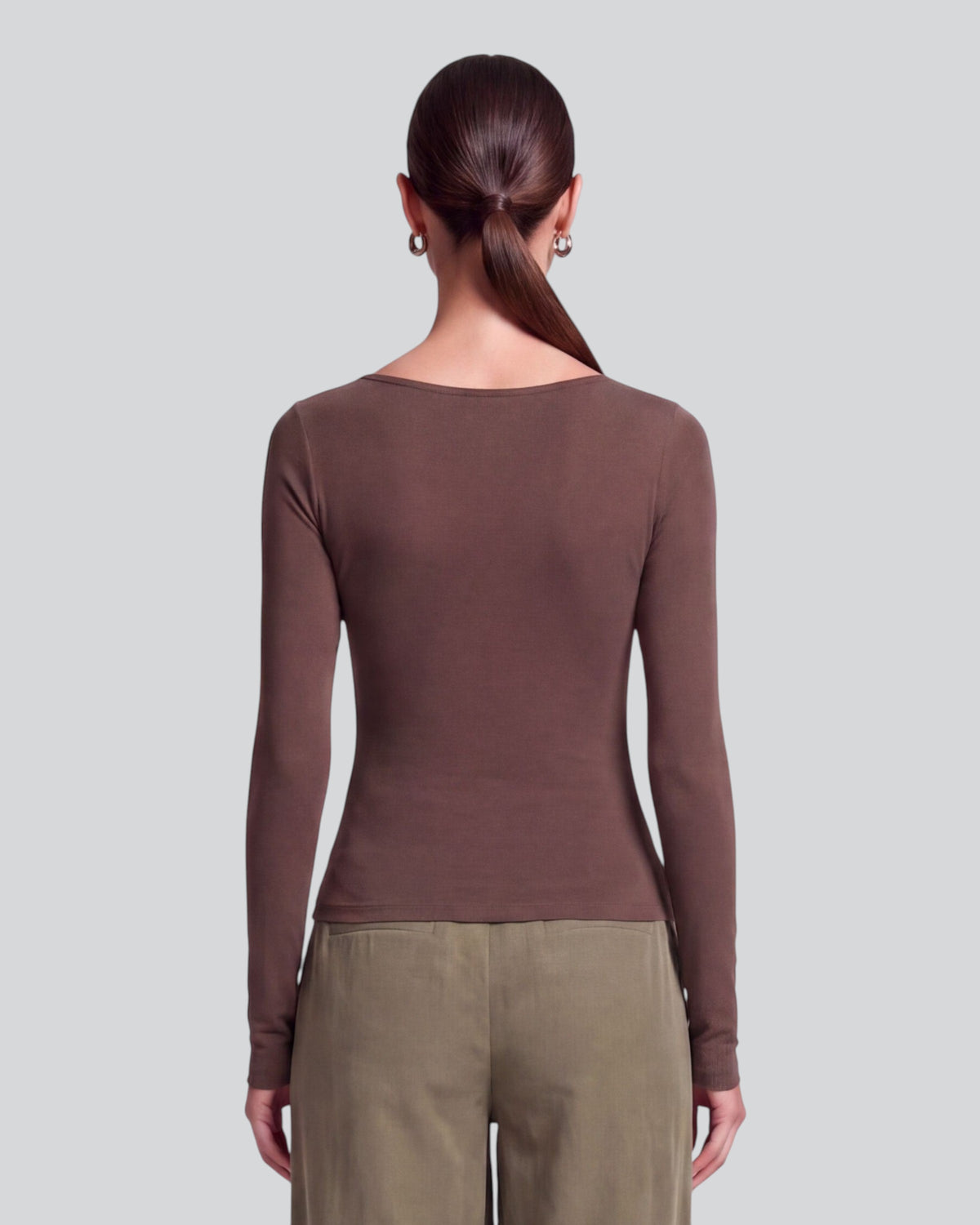 CARLY BROWNIE WOMEN'S MERINO LONG-SLEEVE CREW-NECK TOP