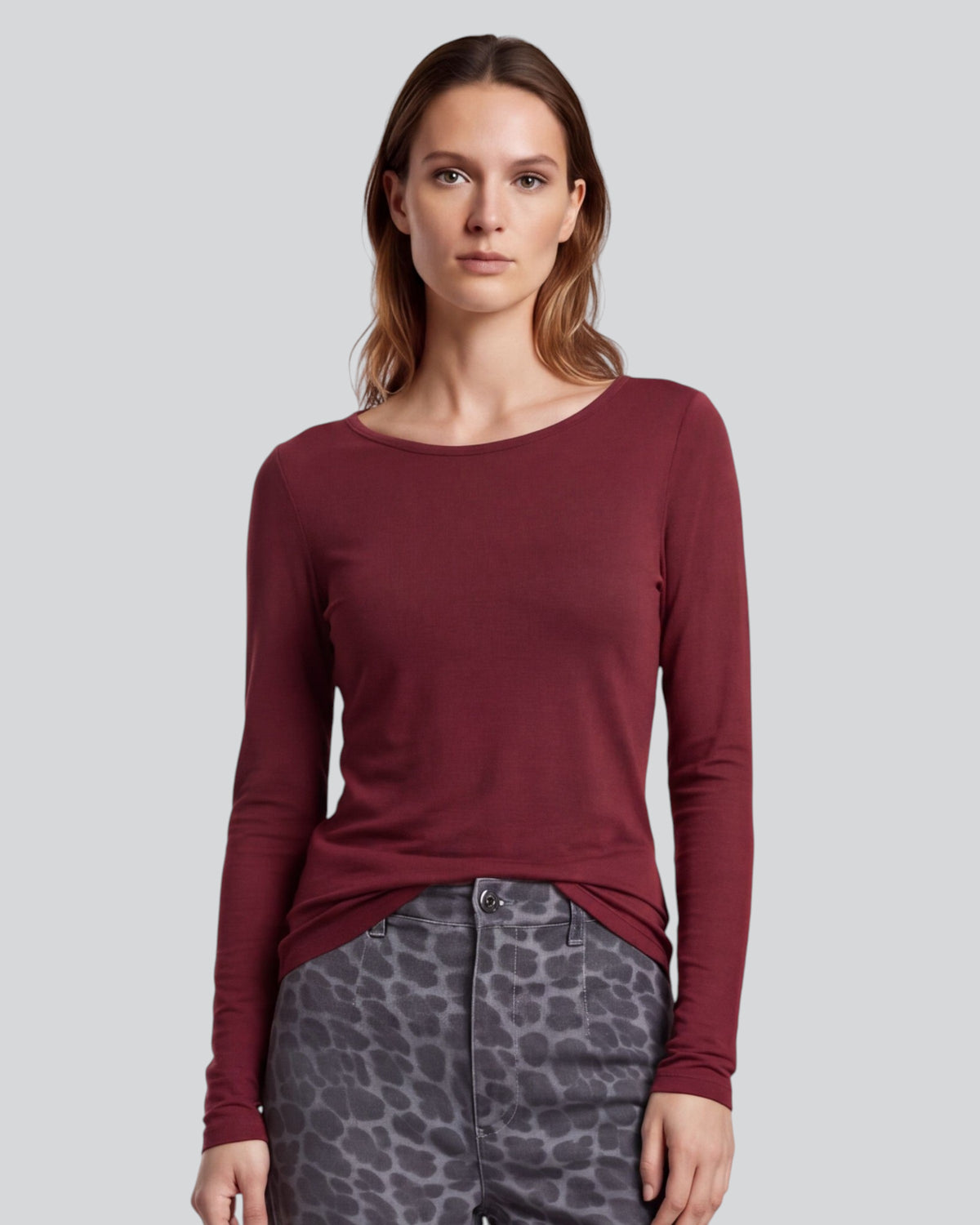 CARLY PORT WOMEN'S MERINO LONG-SLEEVE CREW-NECK TOP