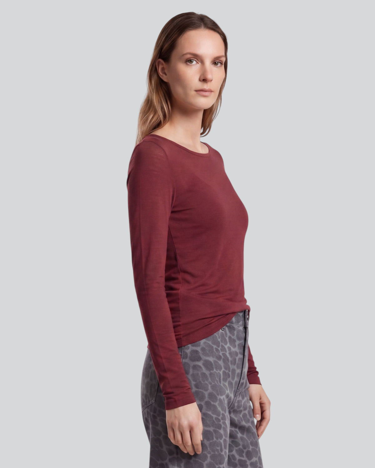 CARLY PORT WOMEN'S MERINO LONG-SLEEVE CREW-NECK TOP