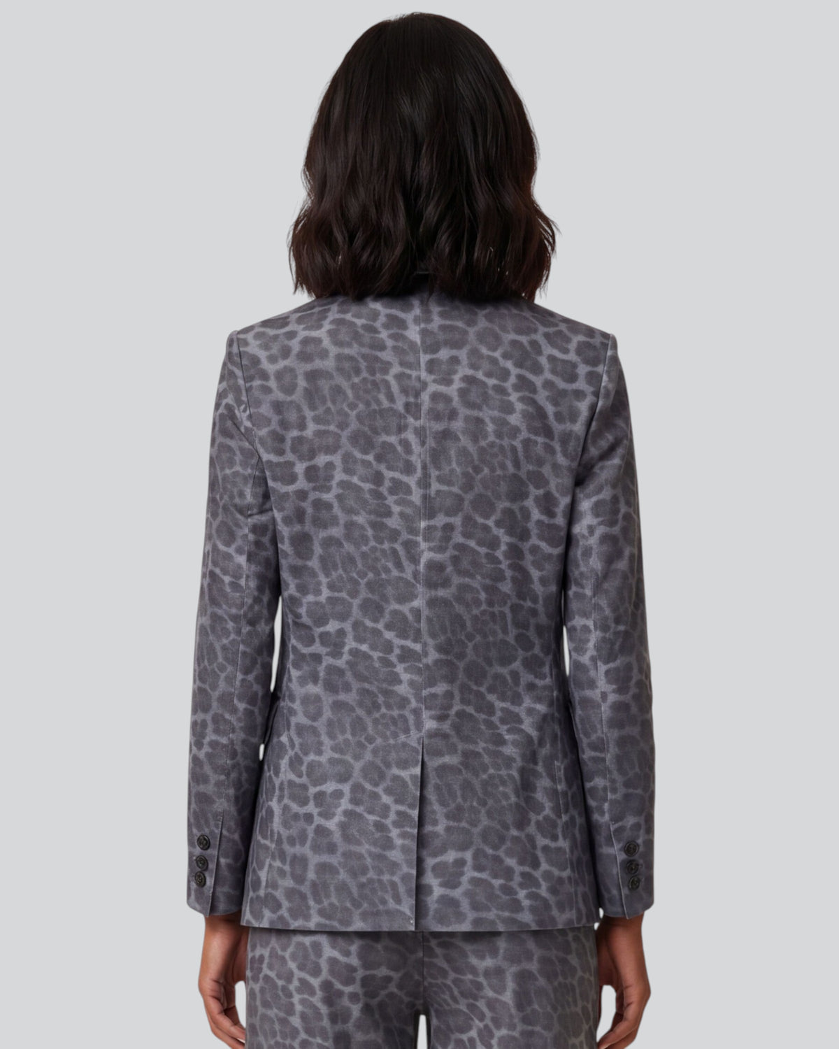 JOLENE LEOPARD SMOKE WOMEN'S VELVET TAILORED JACKET