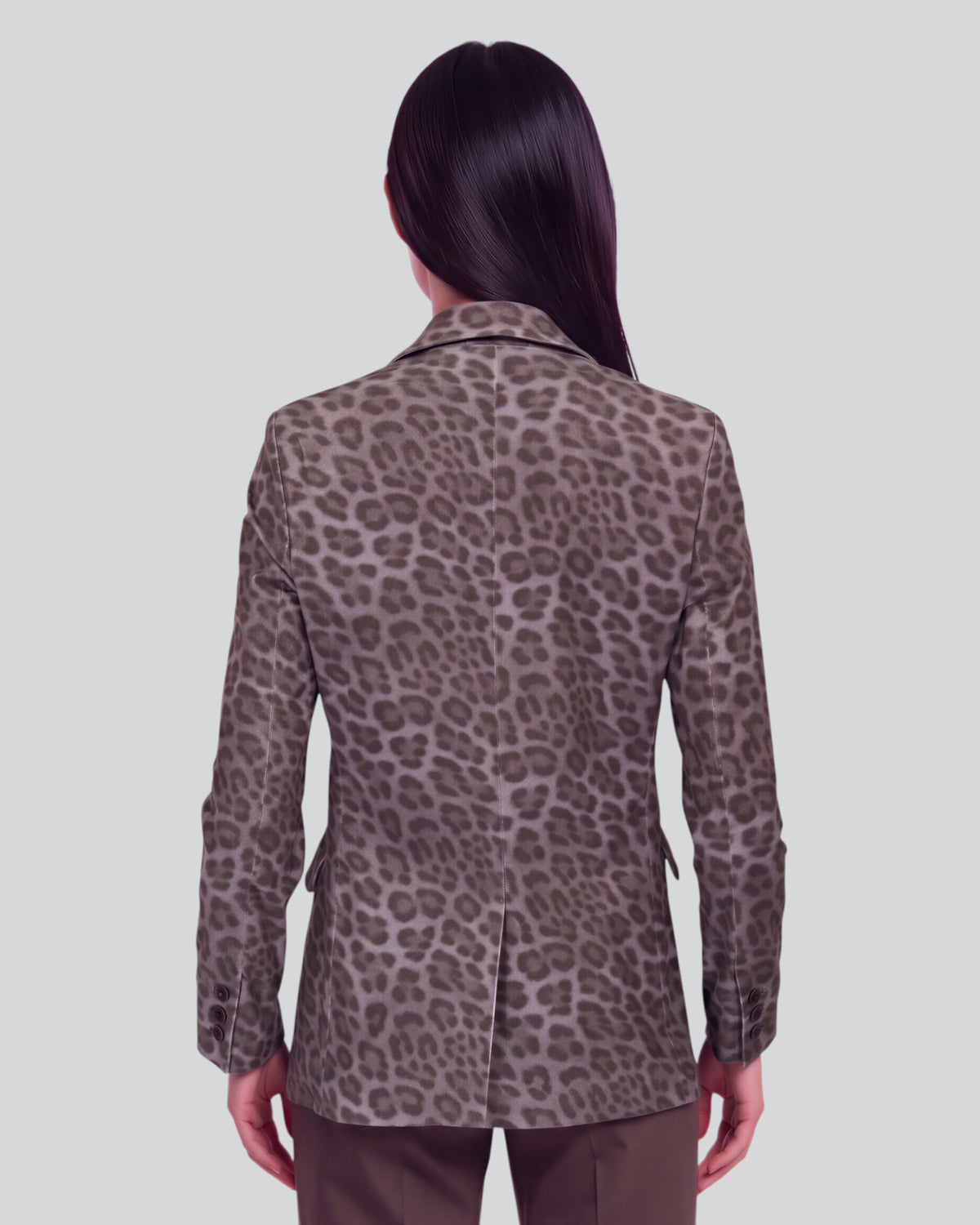 JOLENE LEOPARD BROWNIE WOMEN'S VELVET TAILORED JACKET