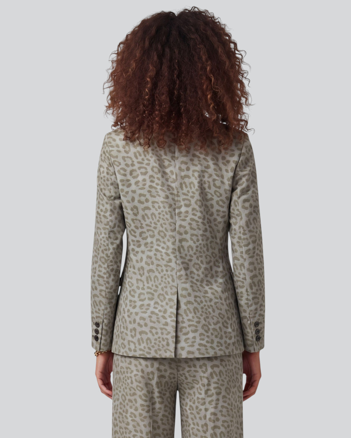 JOLENE LEOPARD SAGE WOMEN'S VELVET TAILORED JACKET