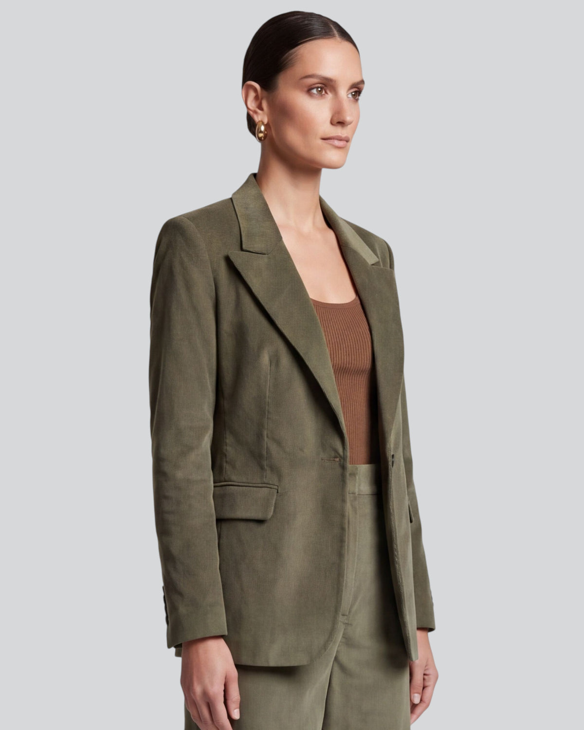 JOLENE SAGE WOMEN'S VELVET TAILORED JACKET