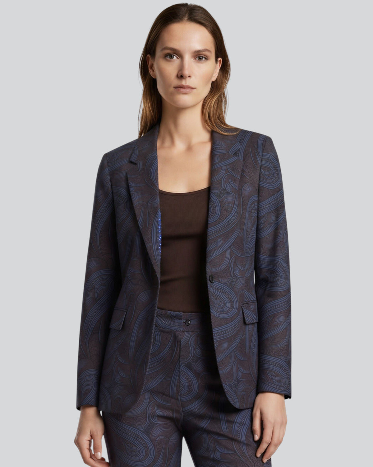 JULIA PAISLEY BADALONA BROWNIE WOMEN'S WOOL TAILORED JACKET