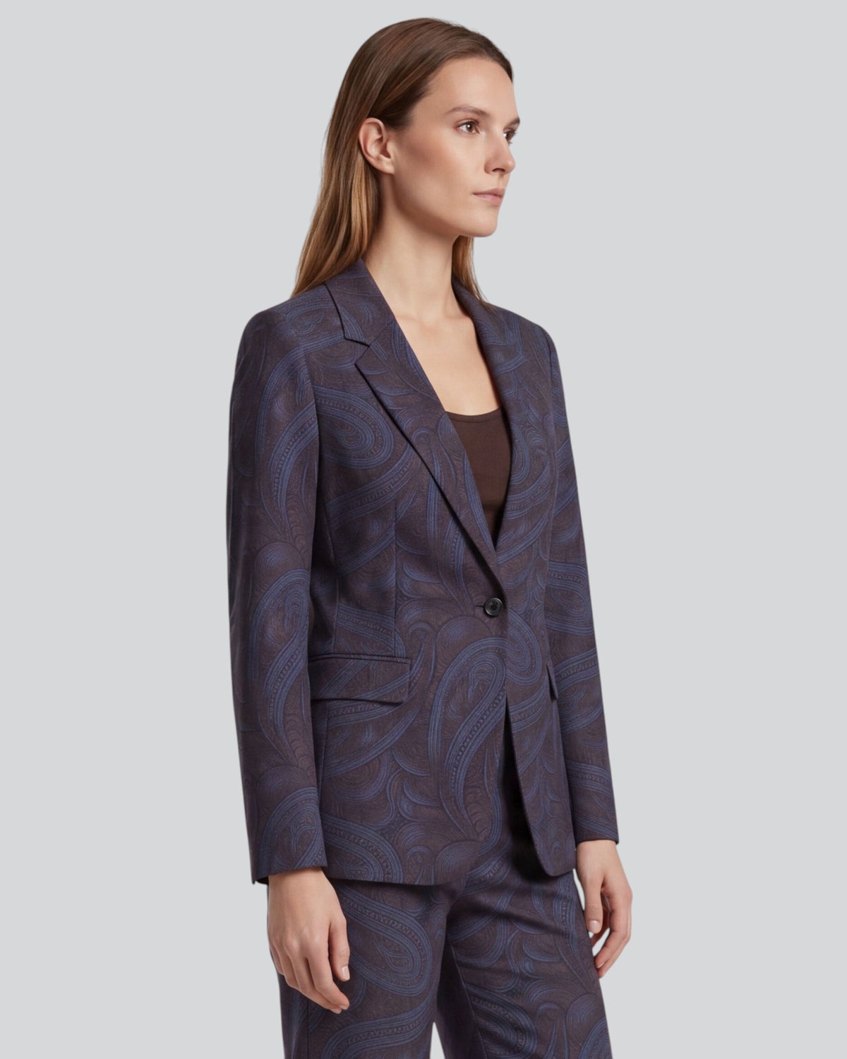 JULIA PAISLEY BADALONA BROWNIE WOMEN'S WOOL TAILORED JACKET