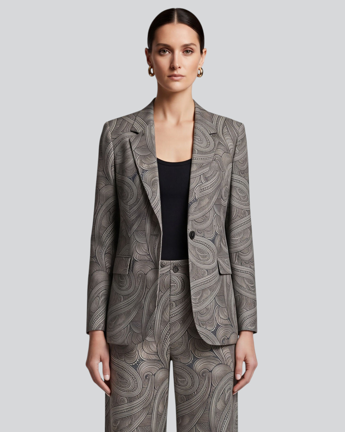 JULIA PAISLEY BADALONA SAGE WOMEN'S WOOL TAILORED JACKET