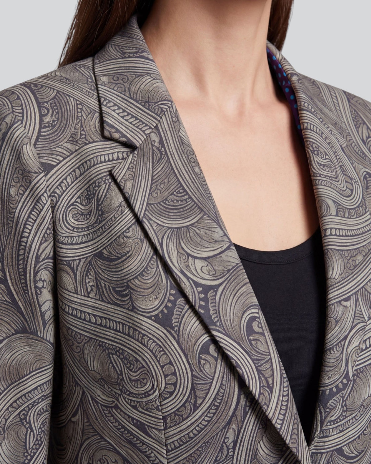 JULIA PAISLEY BADALONA SAGE WOMEN'S WOOL TAILORED JACKET