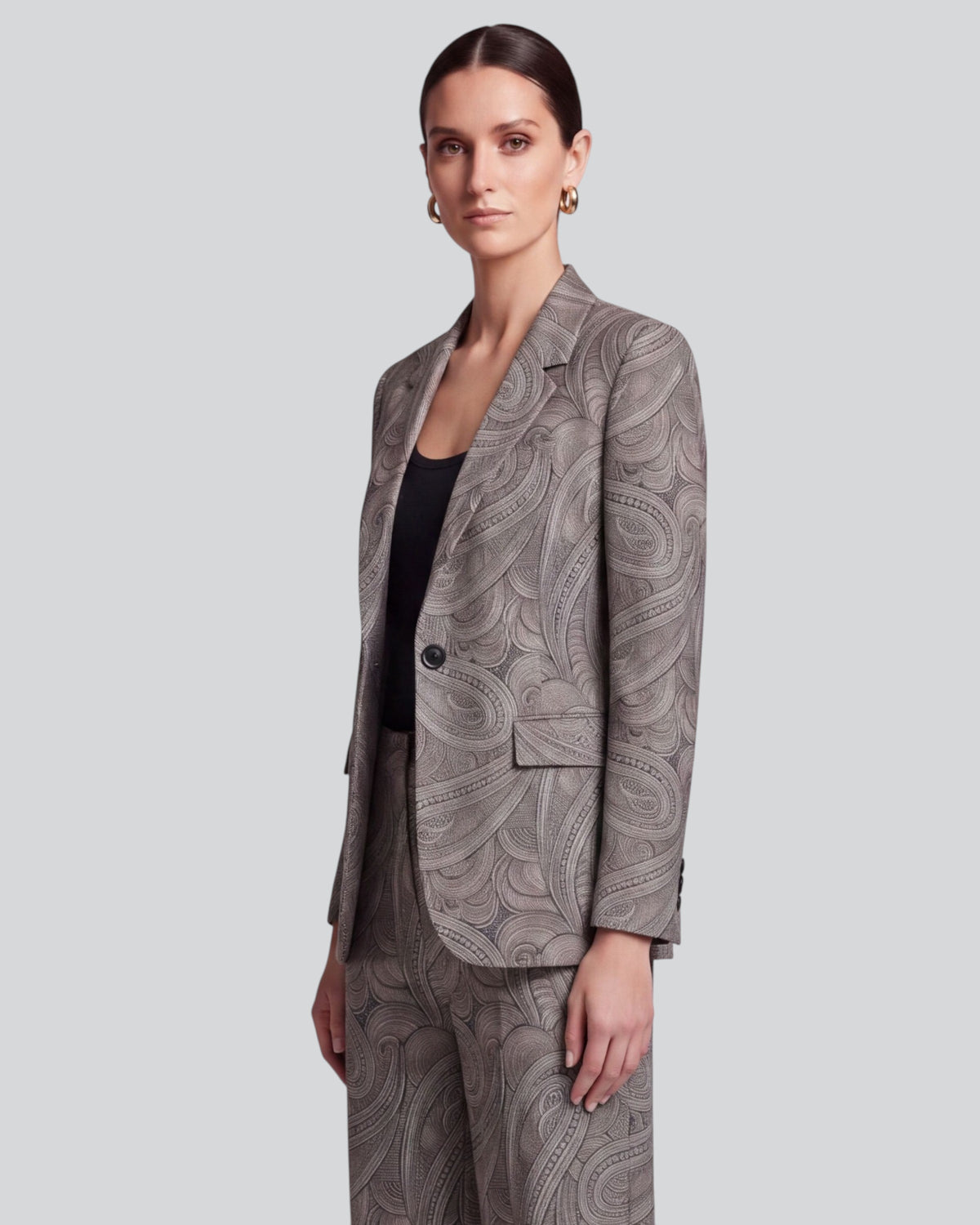 JULIA PAISLEY BADALONA SAGE WOMEN'S WOOL TAILORED JACKET