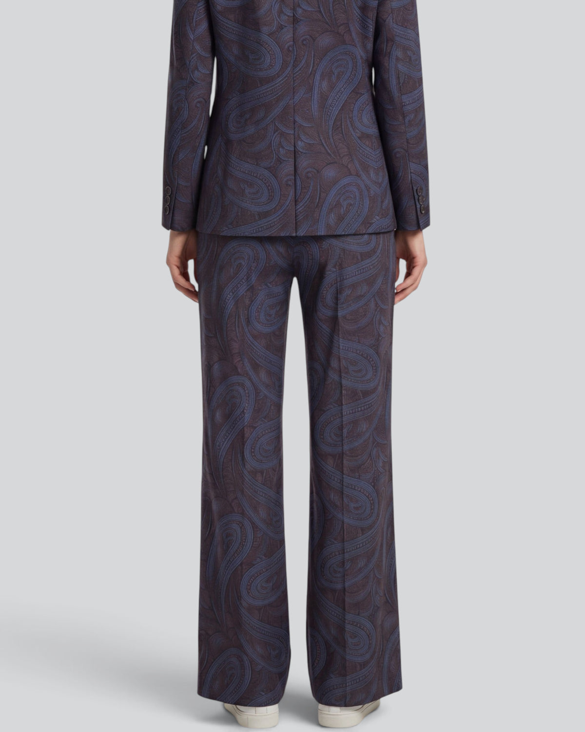 PHEOBE PAISLEY BADALONA BROWNIE WOMEN'S WOOL STRAIGHT-LEG PANT