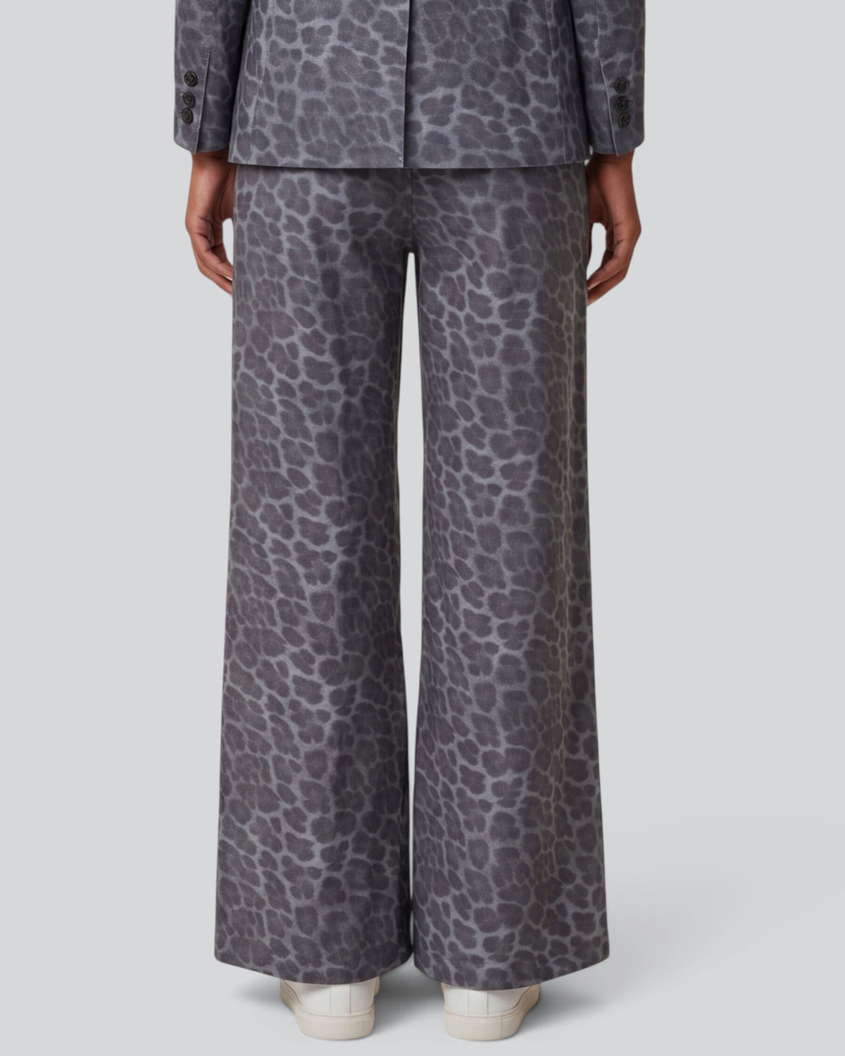 POPPY LEOPARD SMOKE WOMEN'S VELVET HIGH-RISE PANT