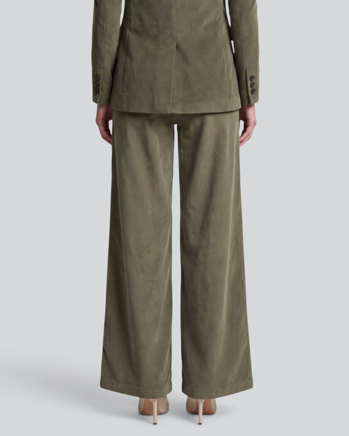 POPPY SAGE WOMEN'S VELVET HIGH-RISE PANT