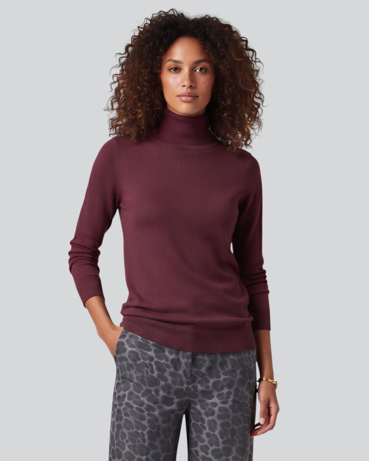 RONA PORT WOMEN'S MERINO SILK CASHMERE TURTLENECK