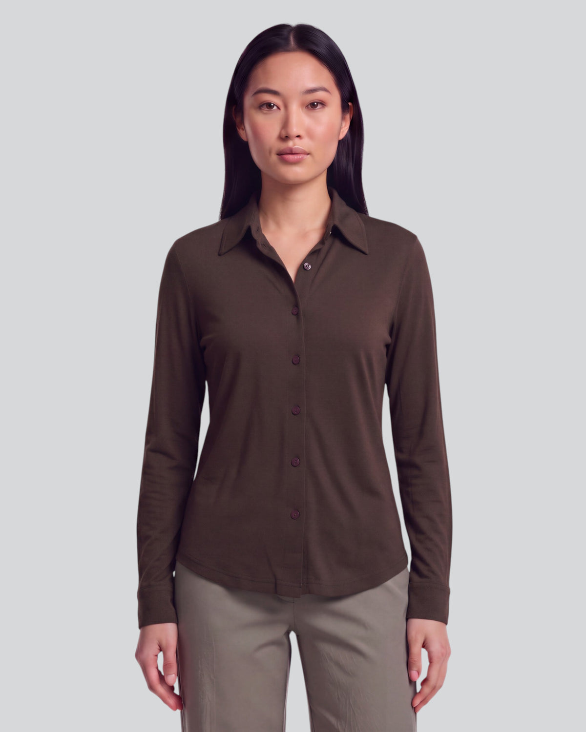 SCARLET BROWNIE WOMEN'S MERINO JERSEY LONG-SLEEVE SHIRT