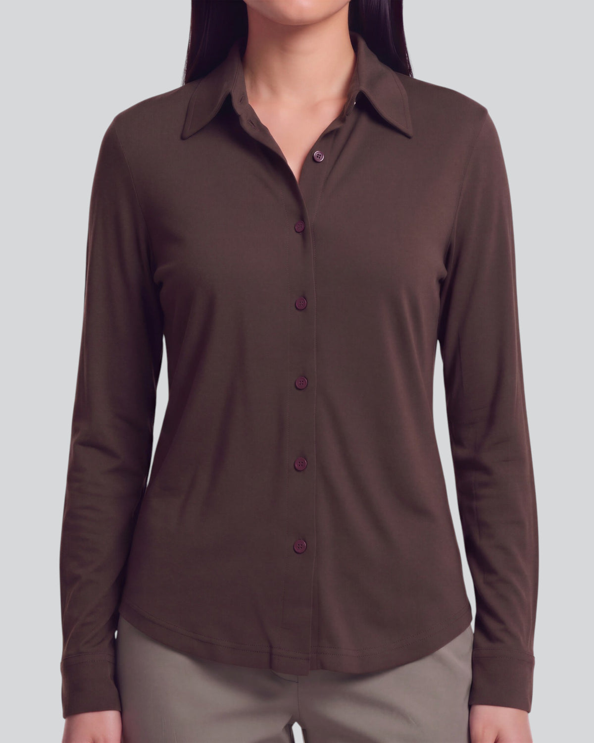SCARLET BROWNIE WOMEN'S MERINO JERSEY LONG-SLEEVE SHIRT
