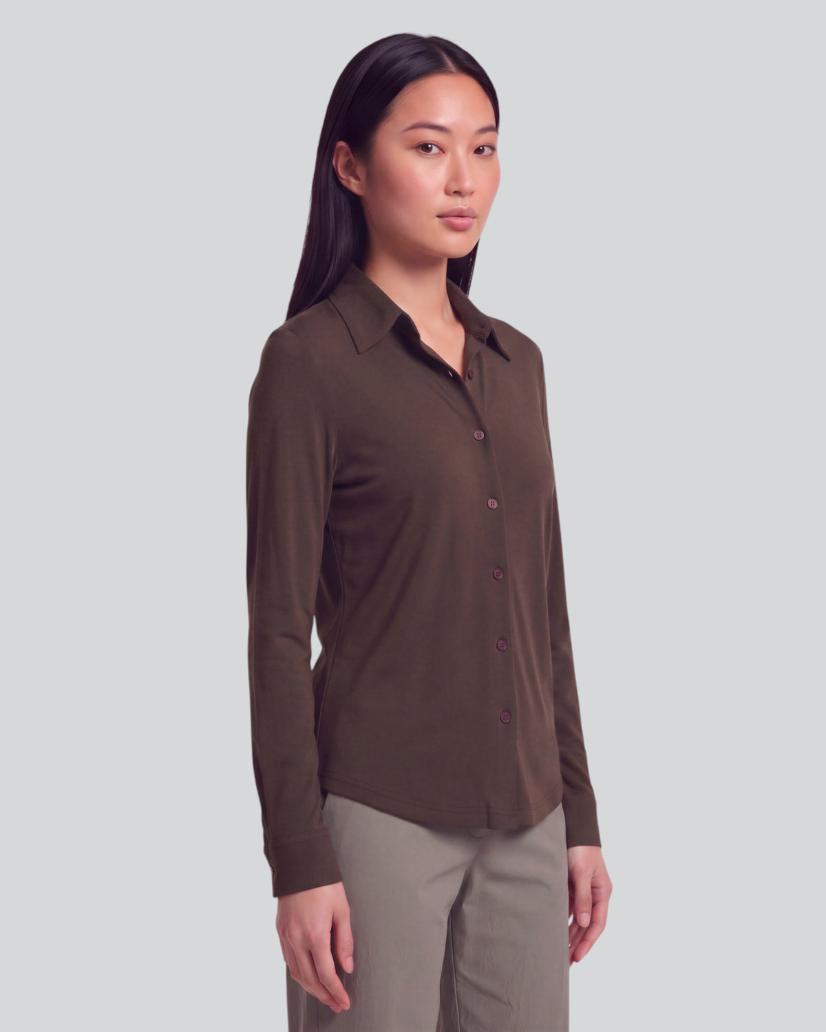 SCARLET BROWNIE WOMEN'S MERINO JERSEY LONG-SLEEVE SHIRT