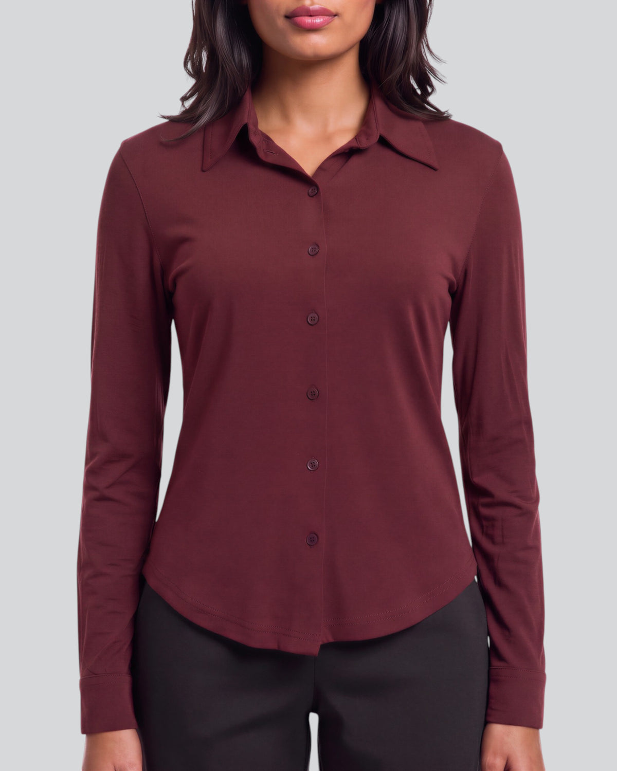 SCARLET PORT WOMEN'S MERINO JERSEY LONG-SLEEVE SHIRT