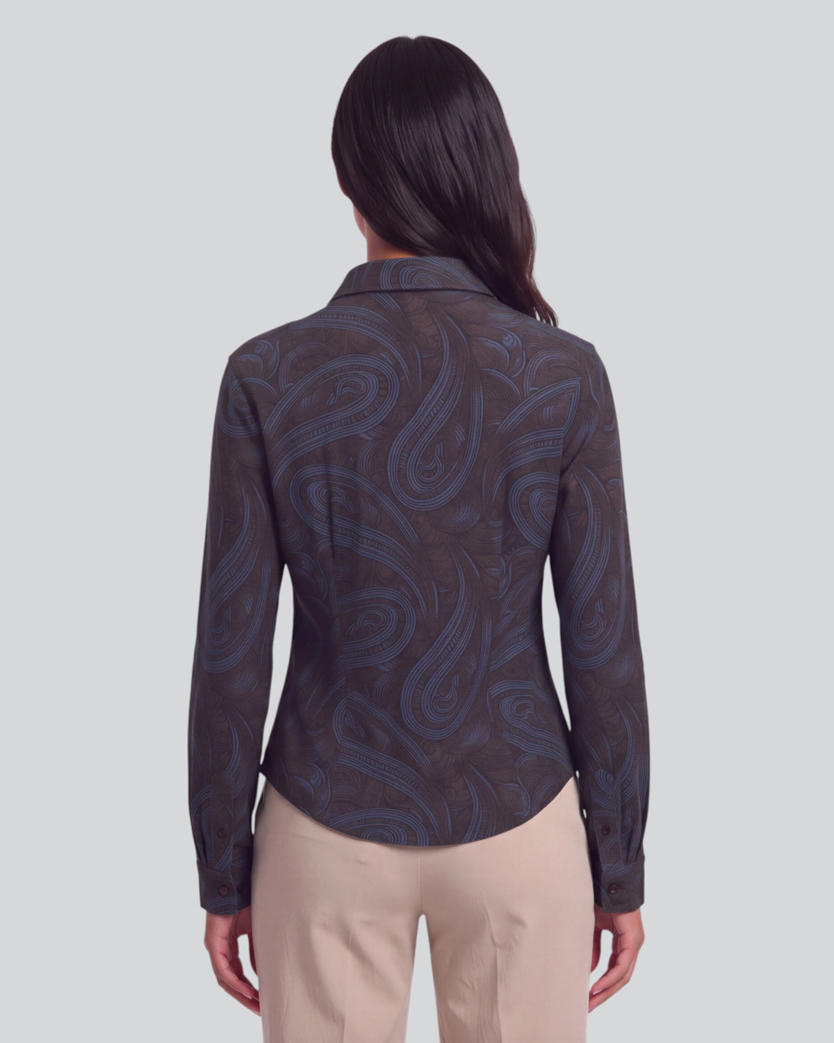 SCARLET PAISLEY BADALONA BROWNIE WOMEN'S MERINO JERSEY LONG-SLEEVE SHIRT