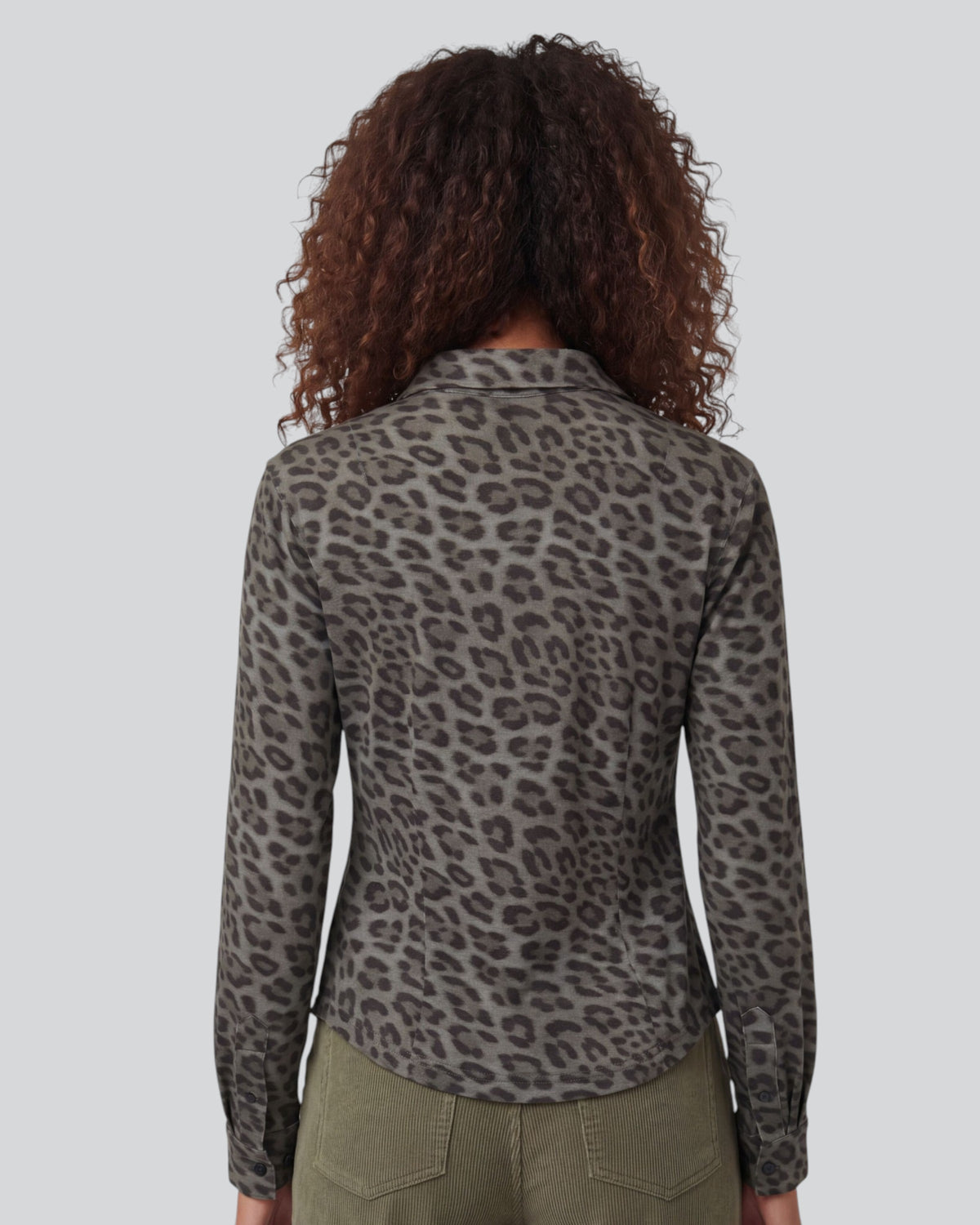 SCARLET LEOPARD SAGE WOMEN'S MERINO JERSEY LONG-SLEEVE SHIRT