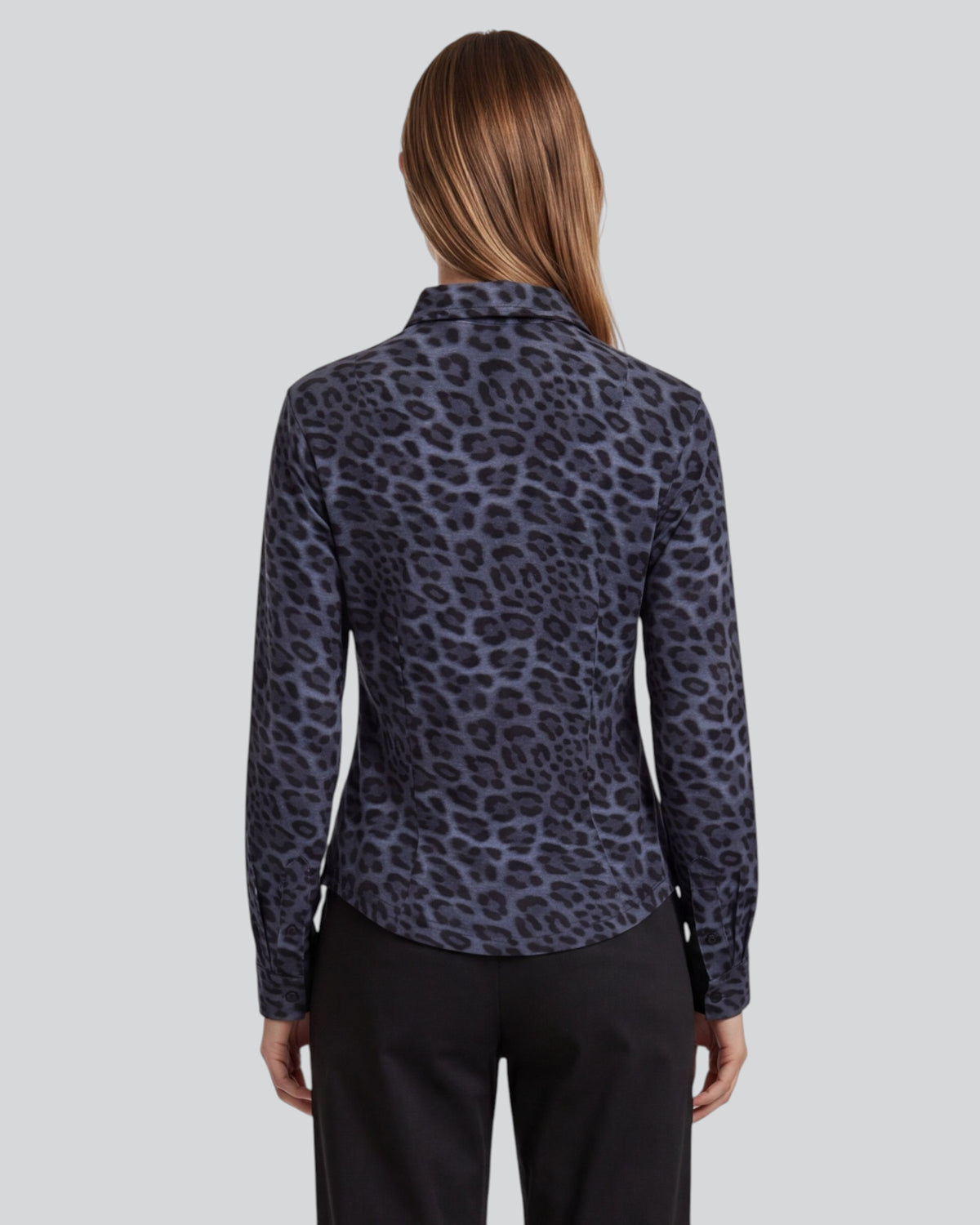 SCARLET LEOPARD SMOKE WOMEN'S MERINO JERSEY LONG-SLEEVE SHIRT