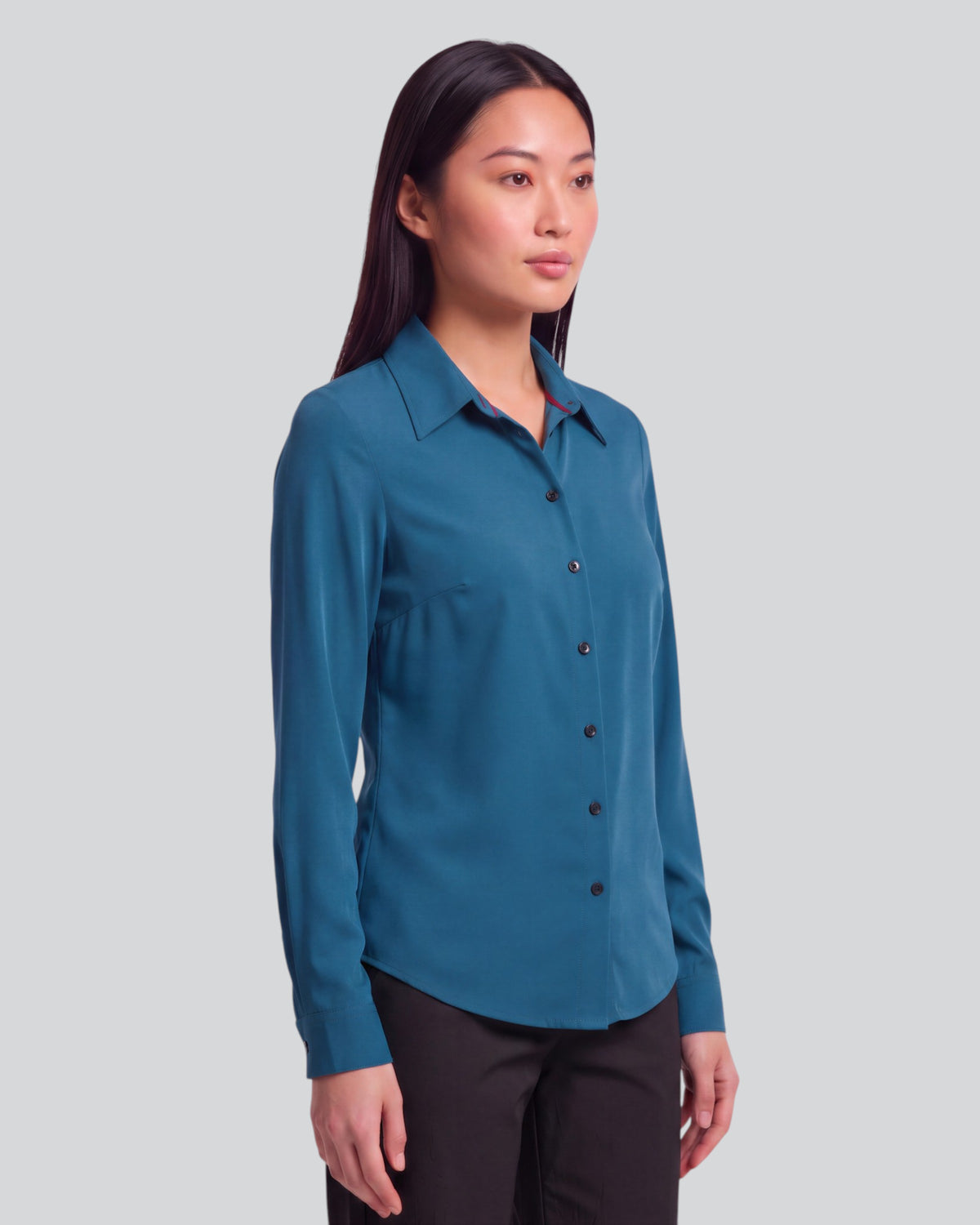 SUTTON LEGION WOMEN'S STRETCH SILK LONG-SLEEVE SHIRT