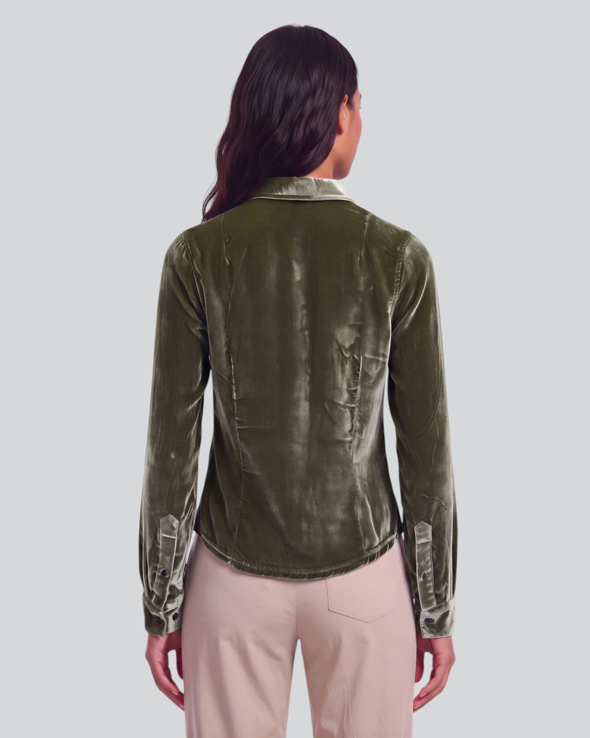 SYLVIA SAGE WOMEN'S VELVET LONG-SLEEVE SHIRT