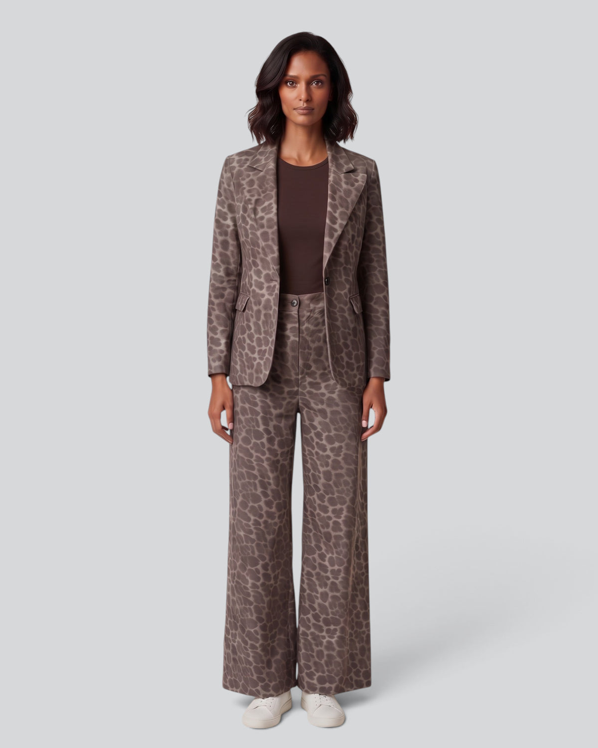 POPPY LEOPARD BROWNIE WOMEN'S VELVET HIGH-RISE PANT