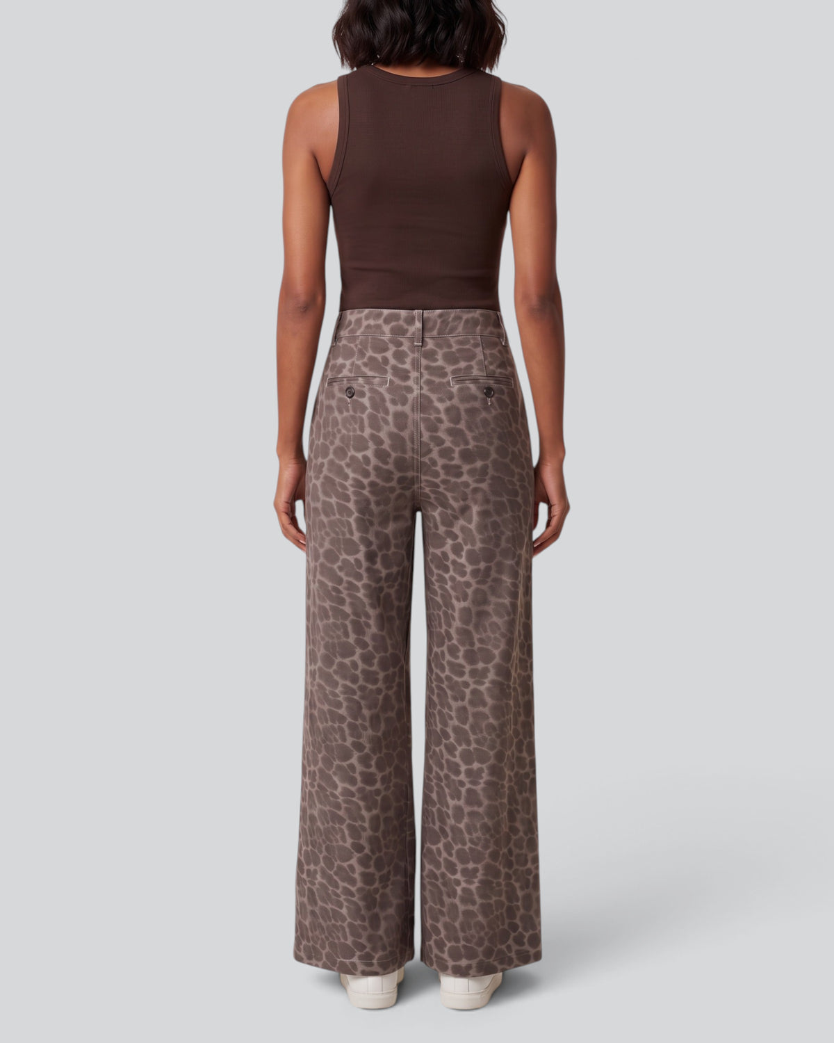 POPPY LEOPARD BROWNIE WOMEN'S VELVET HIGH-RISE PANT