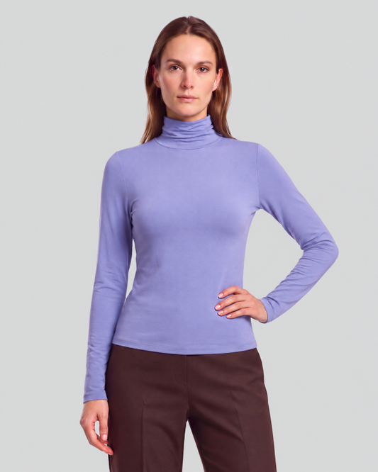 KATE DAWN BLUE WOMEN'S LYOCELL STRETCH TURTLENECK