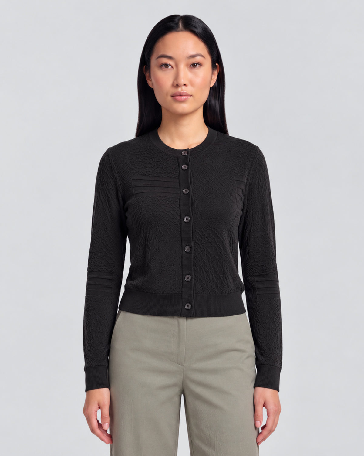 CORDELIA BLACK WOMEN'S MERINO CARDIGAN